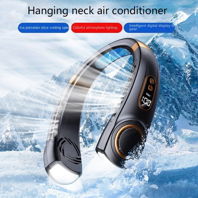 2023 New Leafless Neck fan--Ice magnet cooling