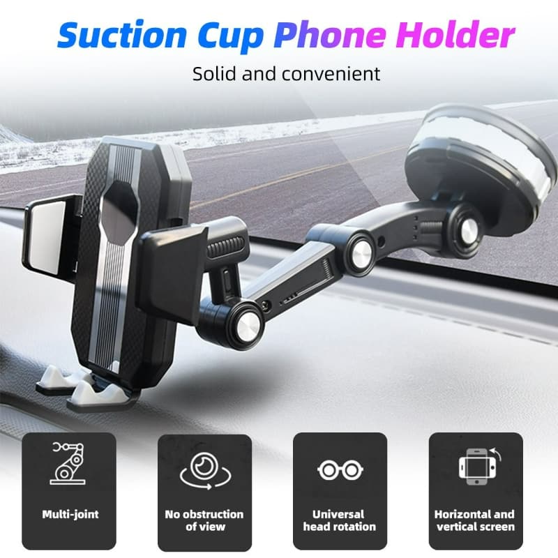 360 Rotated Degree Super Stable Suction Cup Car Phone Holder