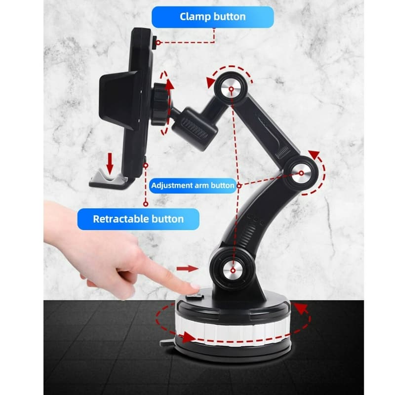 360 Rotated Degree Super Stable Suction Cup Car Phone Holder