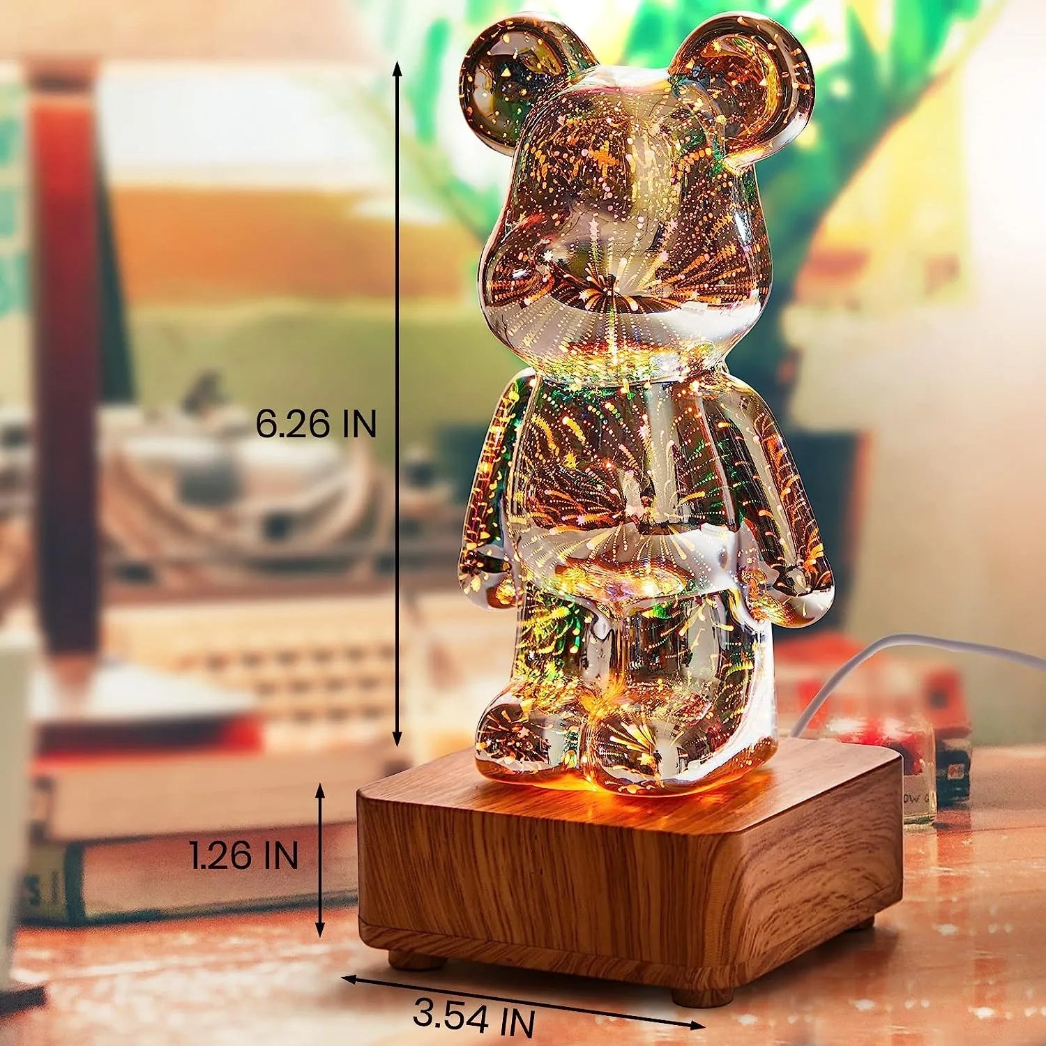 3D LED Firework Bear