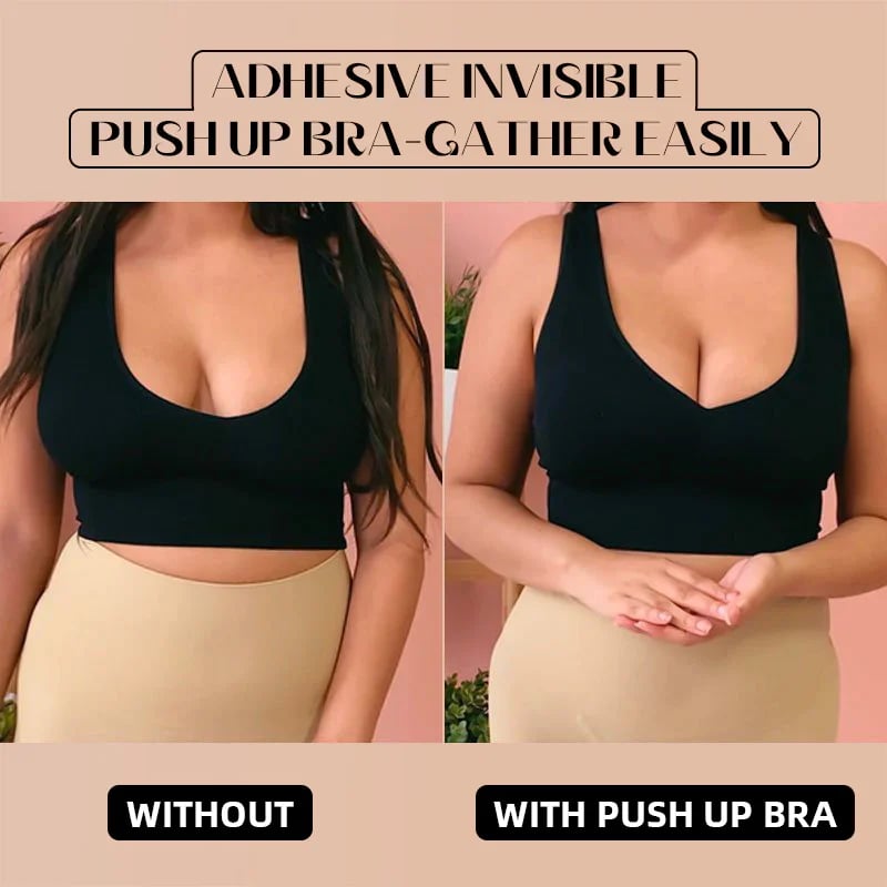 Adhesive Bra Backless Strapless Reusable Sticky Invisible Push Up Bra For Women