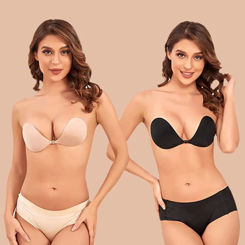 Adhesive Bra Backless Strapless Reusable Sticky Invisible Push Up Bra For Women