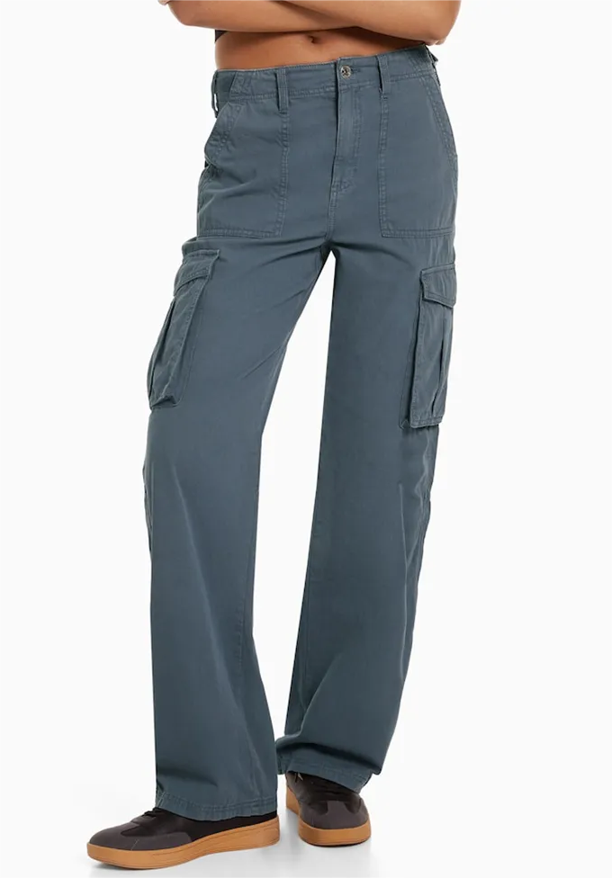 ADJUSTABLE STRAIGHT FIT CARGO PANTS