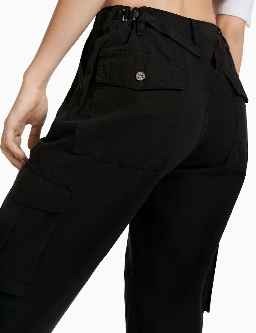 ADJUSTABLE STRAIGHT FIT CARGO PANTS