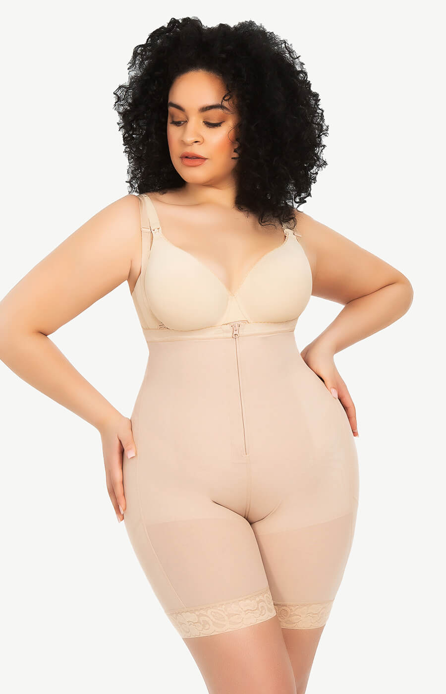 AirSlim Firm Tummy Compression Bodysuit Shaper With Butt Lifter