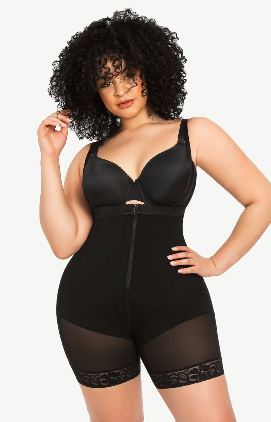 AirSlim Firm Tummy Compression Bodysuit Shaper With Butt Lifter