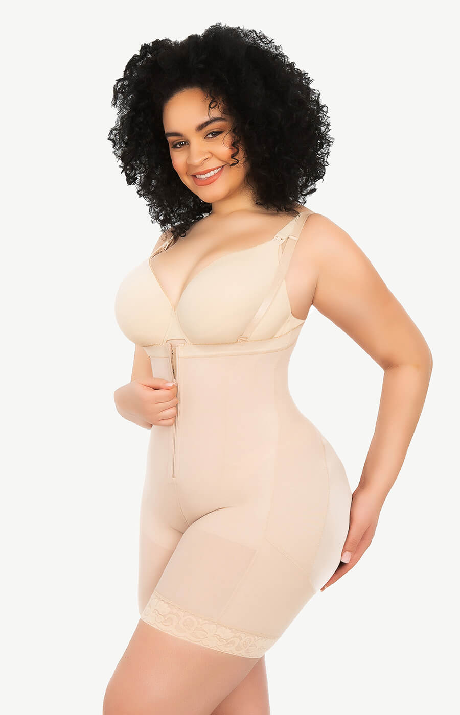 AirSlim Firm Tummy Compression Bodysuit Shaper With Butt Lifter