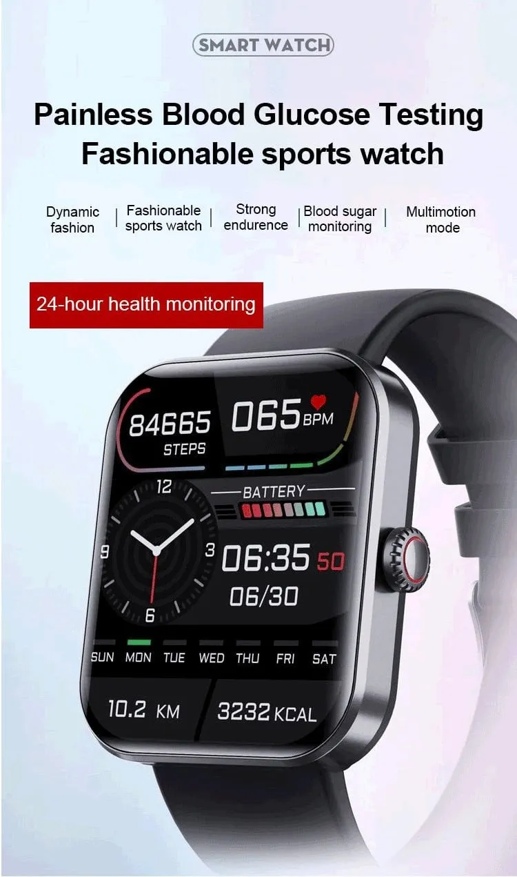 (All day monitoring of heart rate,blood sugar, and blood pressure) Bluetooth