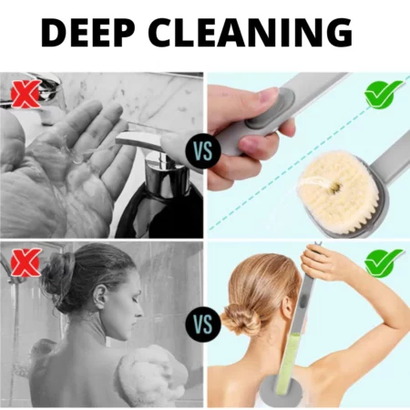 Bath Brush With Soap Dispenser For Massage, Exfoliation And Skin Purification