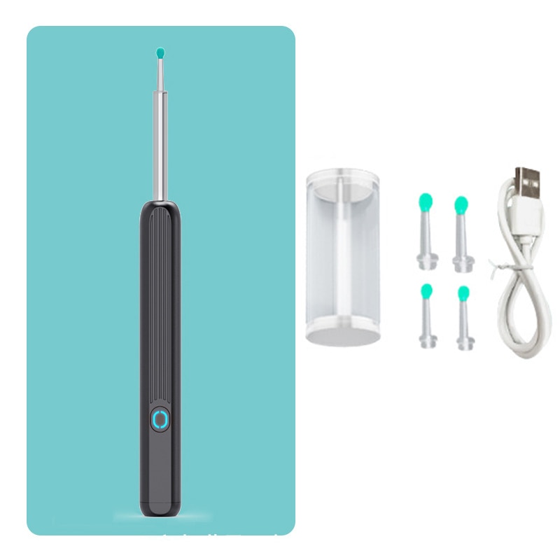 Clean Earwax - Wi -Fi Visible Wax Elimination Spoon,USB 1080P HD Load Otoscope