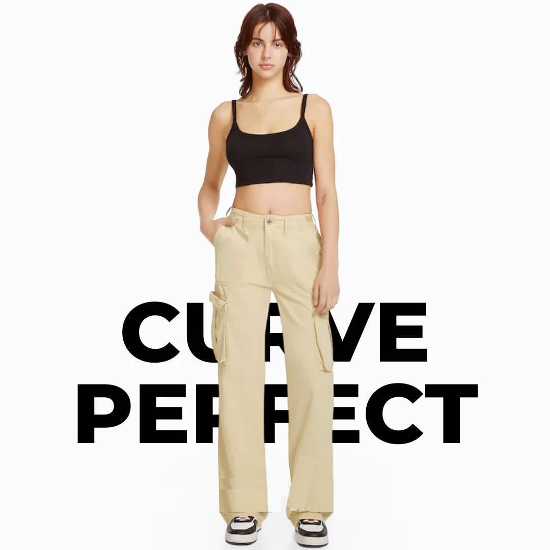 Curve Perfect Adjustable Waist Cargo Pants