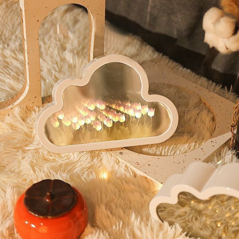 DIY Tulip Cloud Mirror Lamp