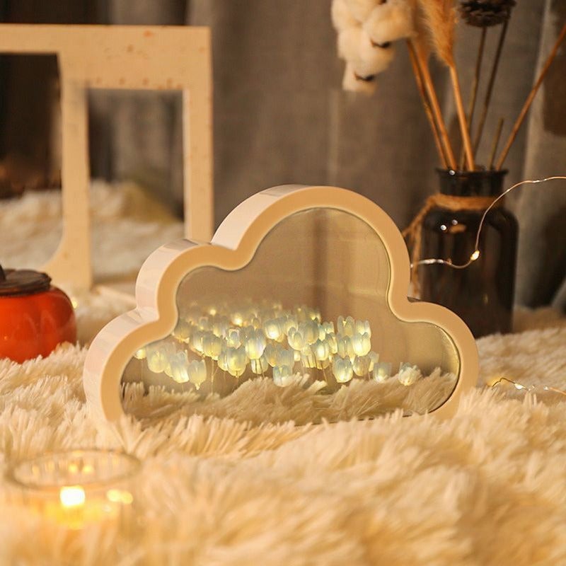 DIY Tulip Cloud Mirror Lamp