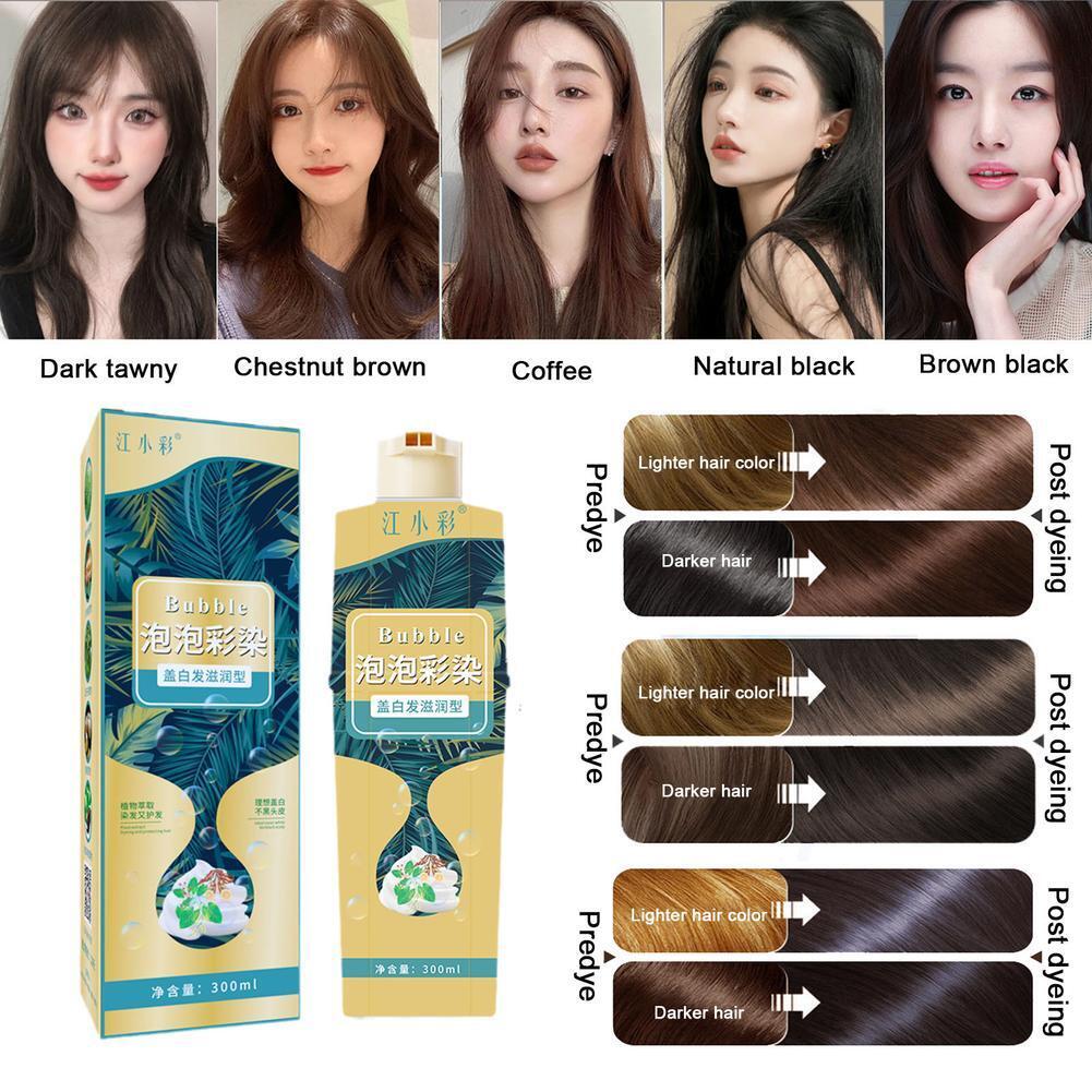 Dyeing foam shampoo in a variety of colors to cover gray hair and color your hair every day. Every shampoo is a hair color, the new hair color will make you more youthful and fashionable