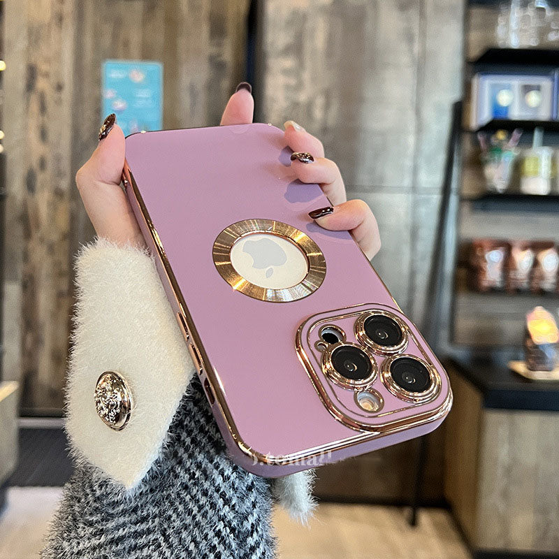 Electroplating iPhone Case with Camera Lens Protector Film