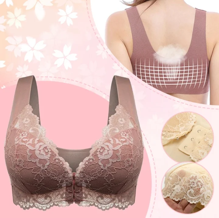 FRONT CLOSURE 5D SHAPING PUSH UP COMFY WIRELESS BRA(3 PCS)