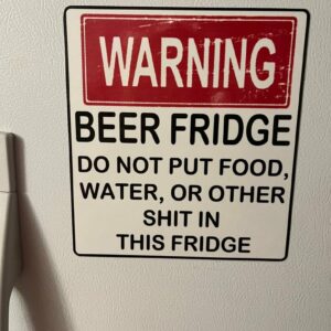 Funny Beer Fridge Vintage Sticker Sign