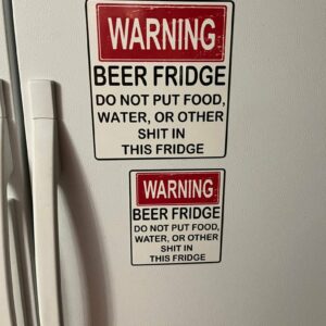 Funny Beer Fridge Vintage Sticker Sign