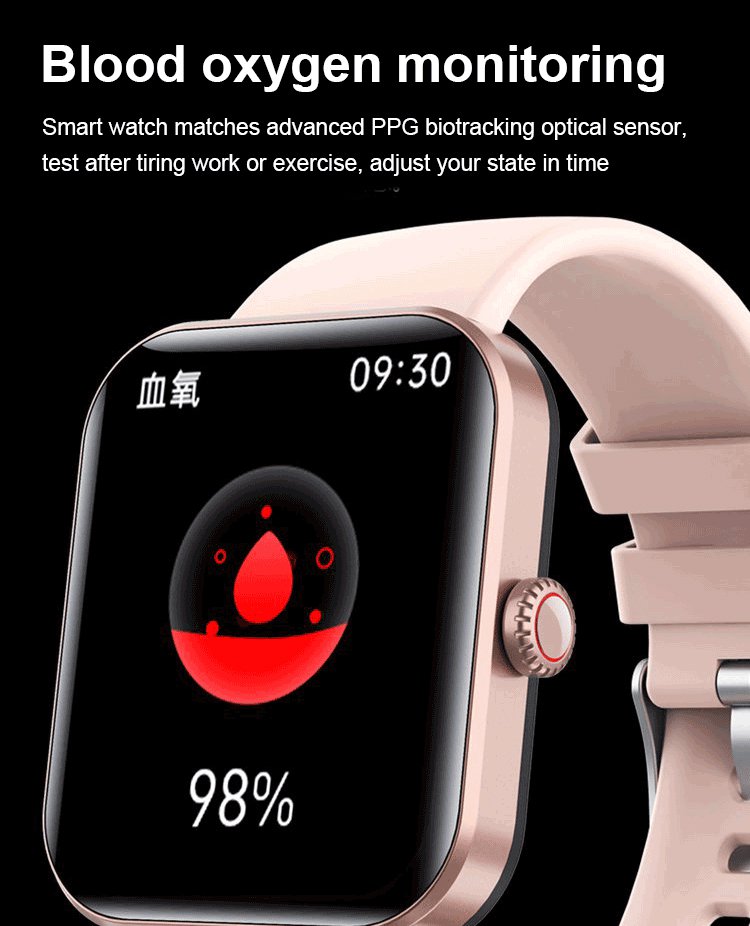 fvear - (All day monitoring of heart rate,blood sugar, and blood pressure) Bluetooth Fashion Smartwatch