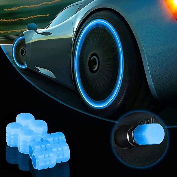 Glow in The Dark Valve Caps (Universal Fits Any Car)