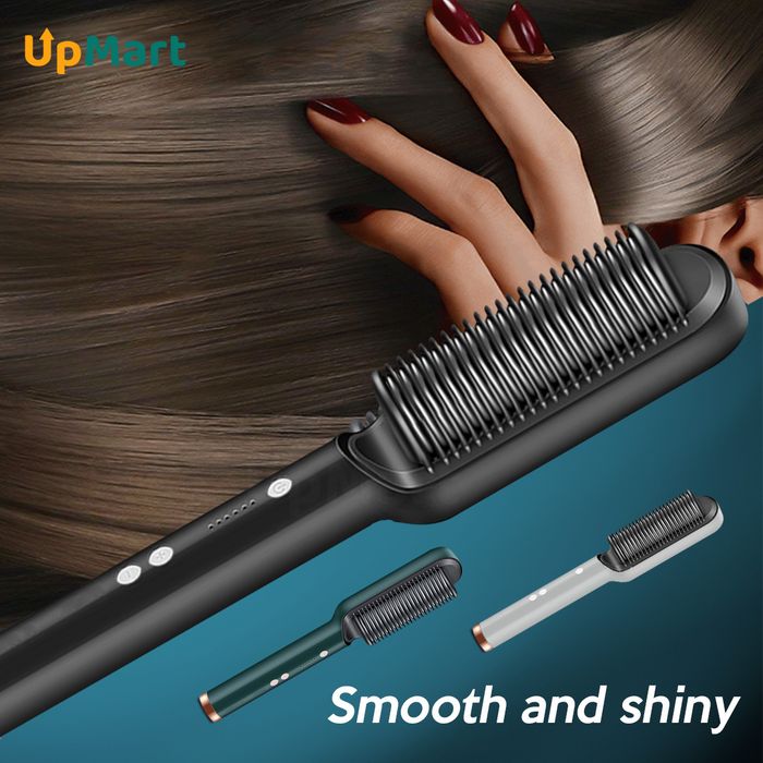 Hair Straightener Styling Brush with Negative Ions