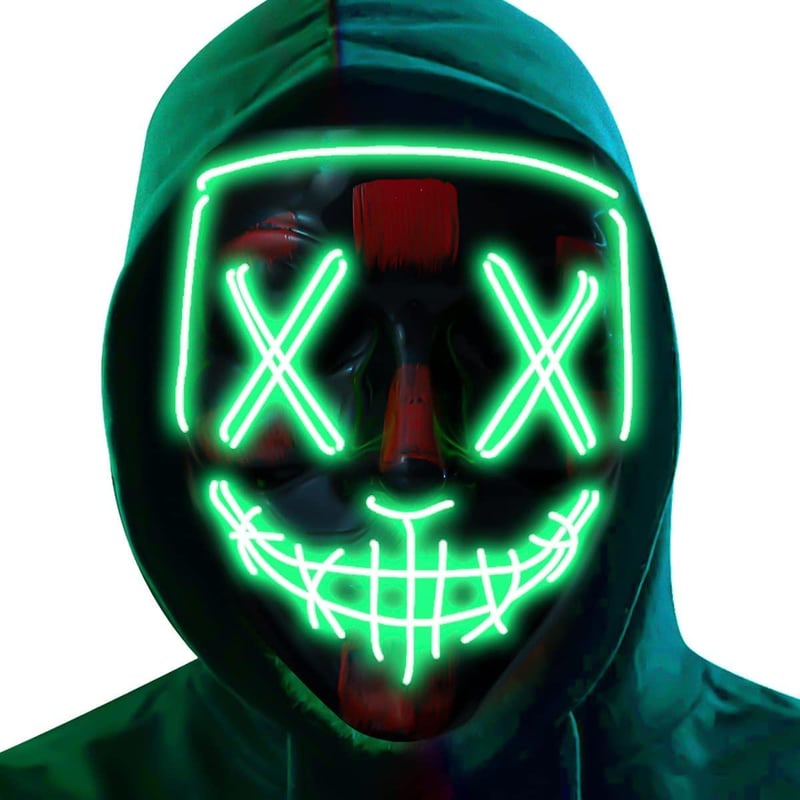 Halloween-Party & Rave Glow Purge Mask