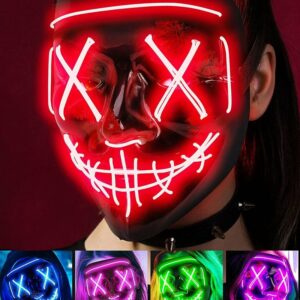 Halloween-Party & Rave Glow Purge Mask