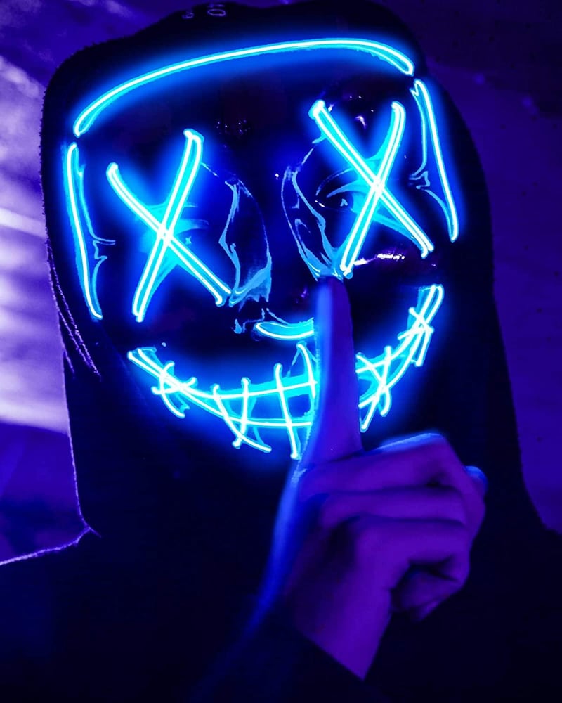 Halloween-Party & Rave Glow Purge Mask