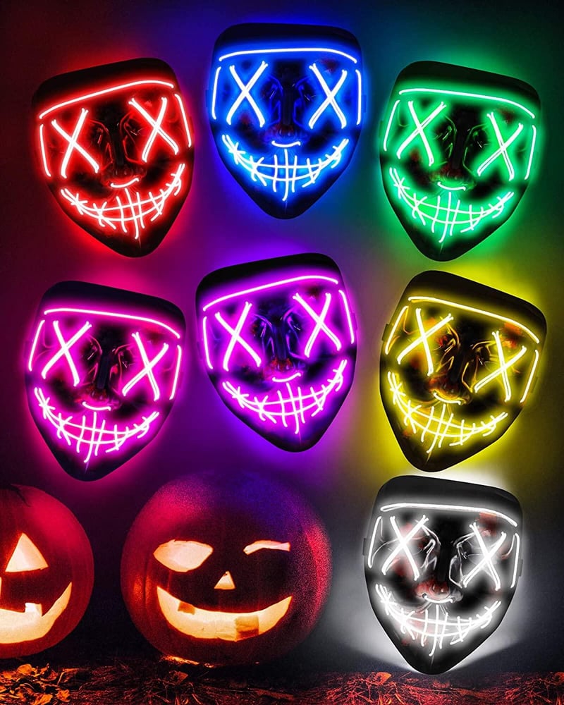 Halloween-Party & Rave Glow Purge Mask