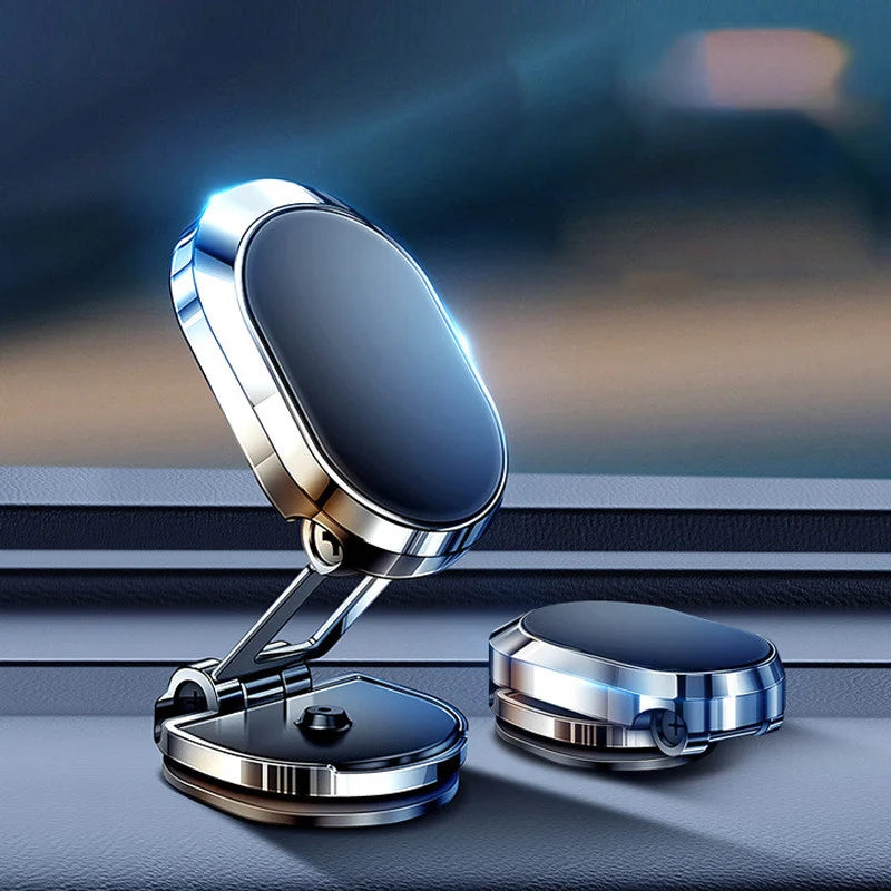 HOT SALE - 2023 NEW ALLOY FOLDING MAGNETIC CAR PHONE HOLDER