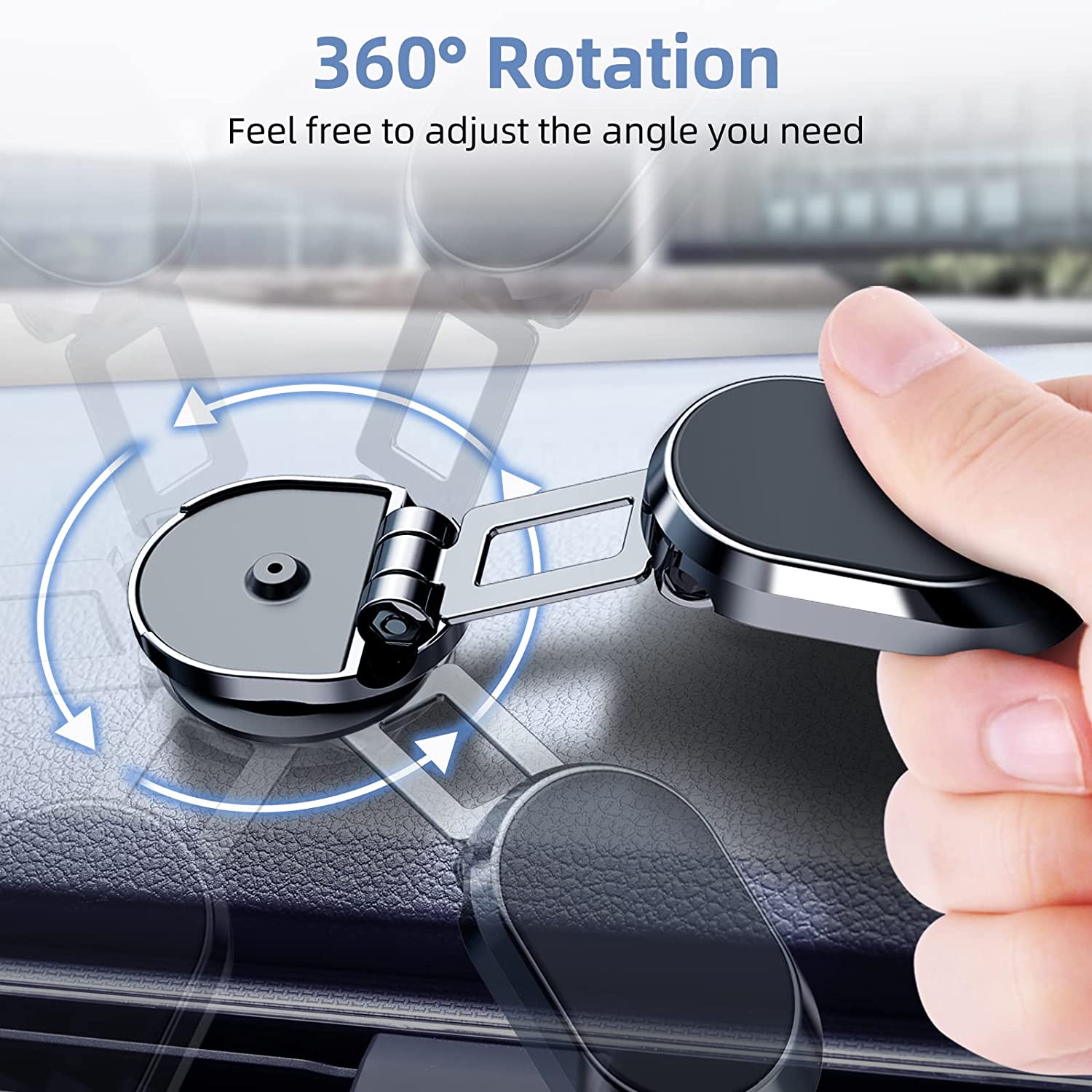 HOT SALE - 2023 NEW ALLOY FOLDING MAGNETIC CAR PHONE HOLDER