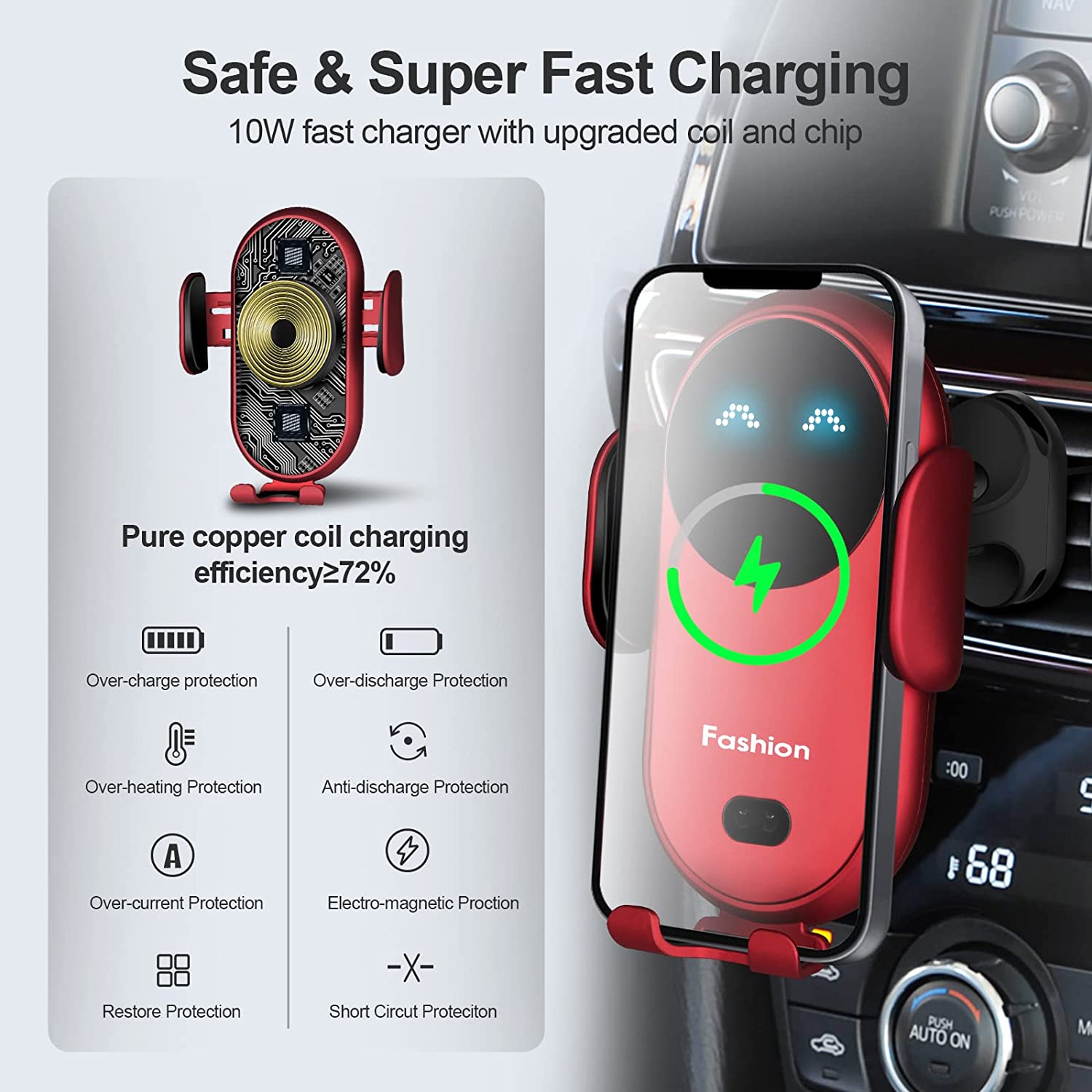 HOT SALE - Smart Car Wireless Charger Phone Holder