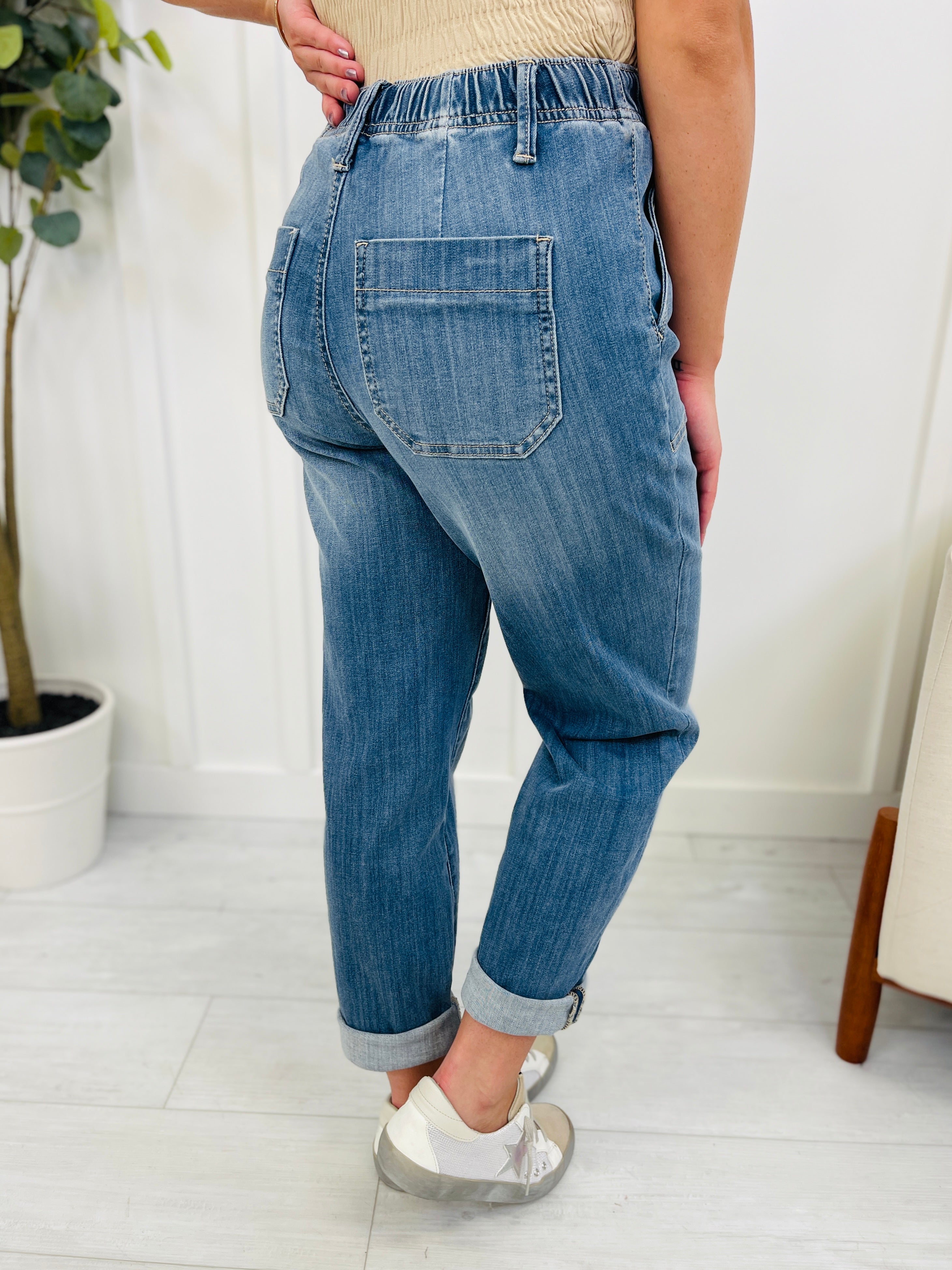 Judy Blue Joggers REG/CURVY Jog It Out Denim Joggers RESTOCK!