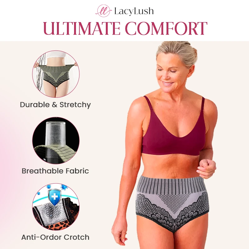 LacyLush - Graphene-Infused High Waist Shaping Panties