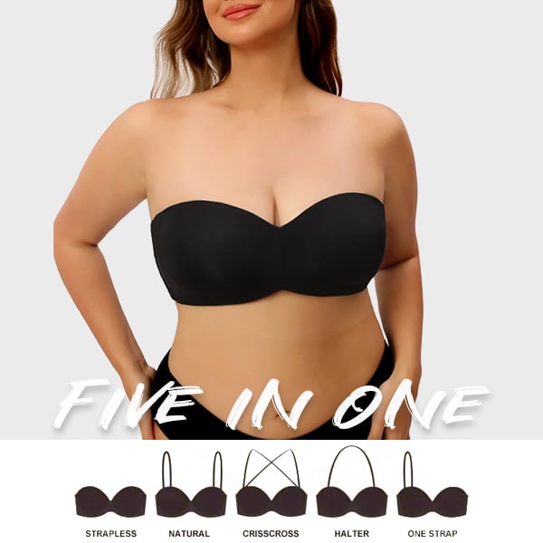 Last Day 49% OFF - Full Support Non-Slip Convertible Bandeau Bra