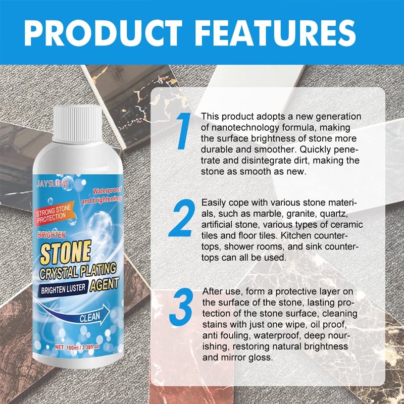 Last Day 49% OFF - Stone Stain Remover Cleaner (Effective Removal of Oxidation, Rust, Stains)