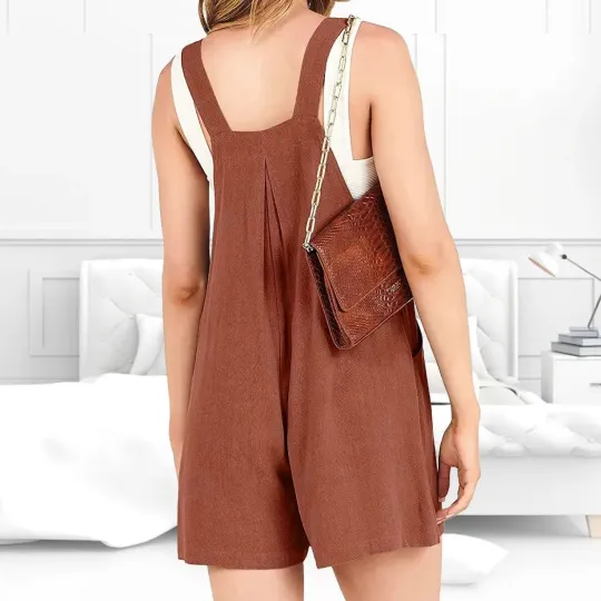 Last Day 50% OFF - Casual Adjustable Strap Loose Bib Rompers