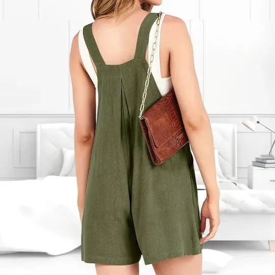 Last Day 50% OFF - Casual Adjustable Strap Loose Bib Rompers