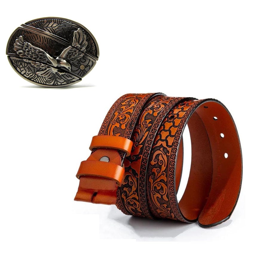 LAST DAY 50% OFF - Fashion Punk Men's Genuine Leather Belt