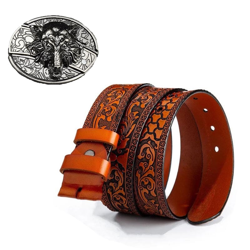 LAST DAY 50% OFF - Fashion Punk Men's Genuine Leather Belt