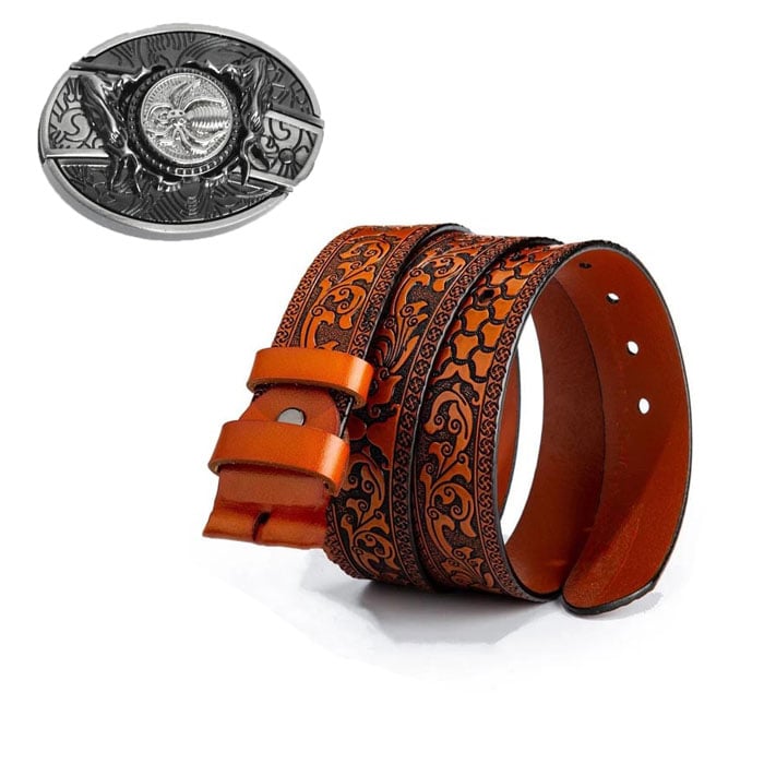 LAST DAY 50% OFF - Fashion Punk Men's Genuine Leather Belt