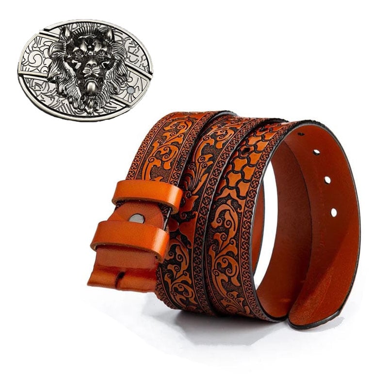 LAST DAY 50% OFF - Fashion Punk Men's Genuine Leather Belt