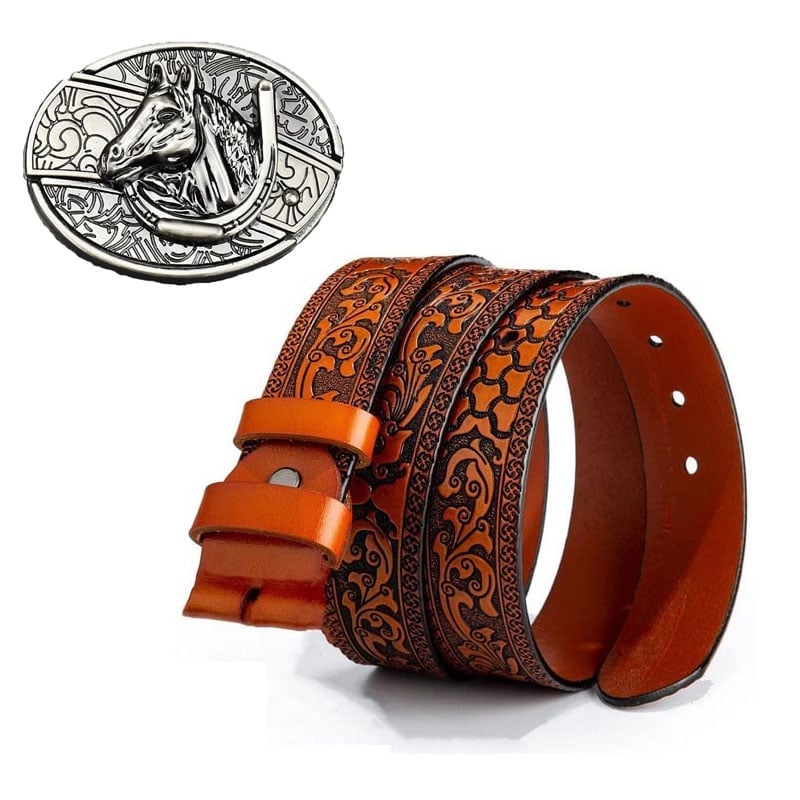 LAST DAY 50% OFF - Fashion Punk Men's Genuine Leather Belt