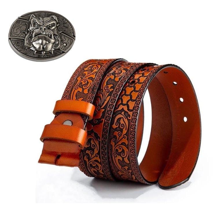 LAST DAY 50% OFF - Fashion Punk Men's Genuine Leather Belt