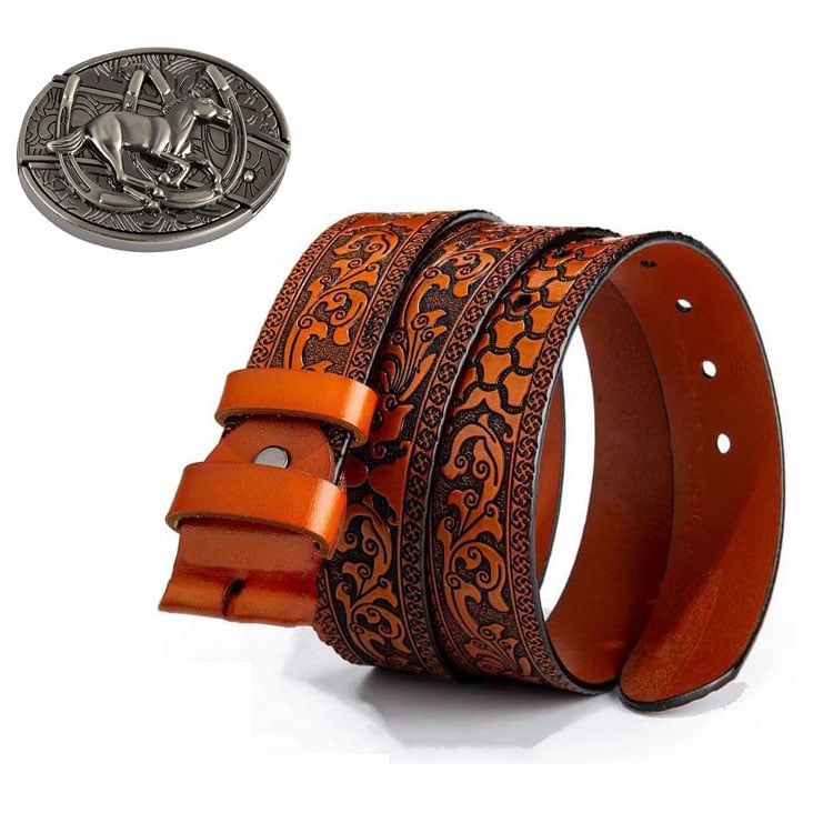 LAST DAY 50% OFF - Fashion Punk Men's Genuine Leather Belt