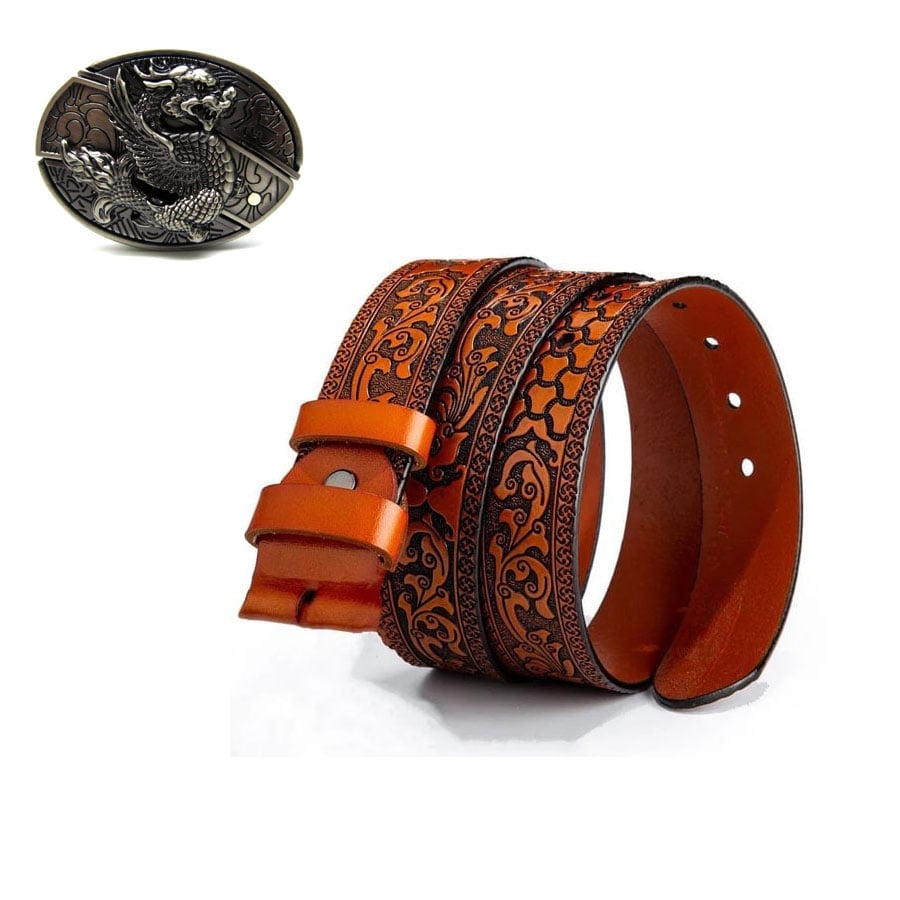 LAST DAY 50% OFF - Fashion Punk Men's Genuine Leather Belt