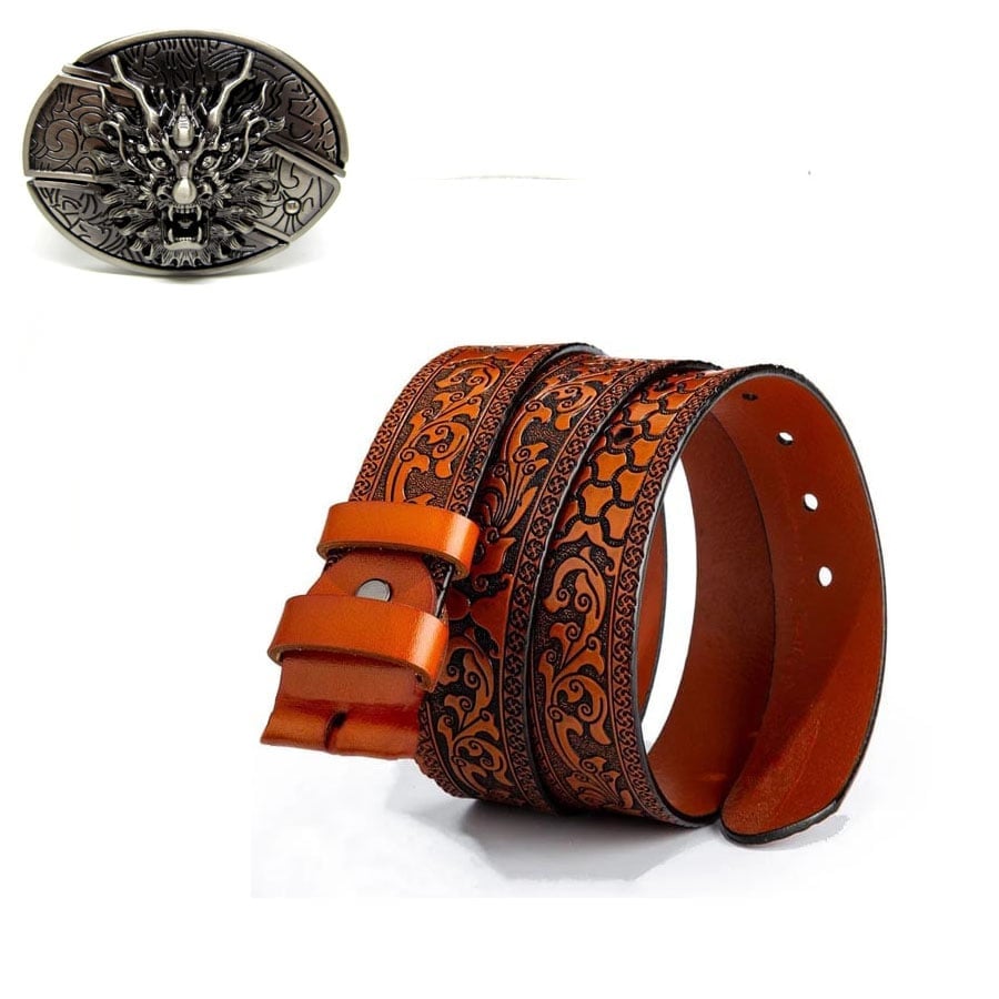 LAST DAY 50% OFF - Fashion Punk Men's Genuine Leather Belt