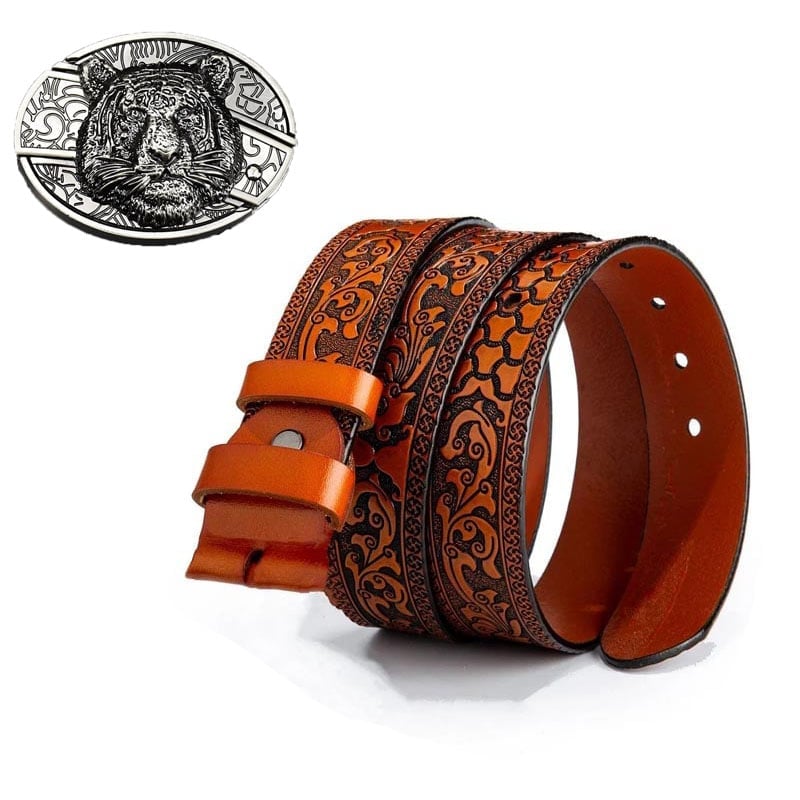 LAST DAY 50% OFF - Fashion Punk Men's Genuine Leather Belt