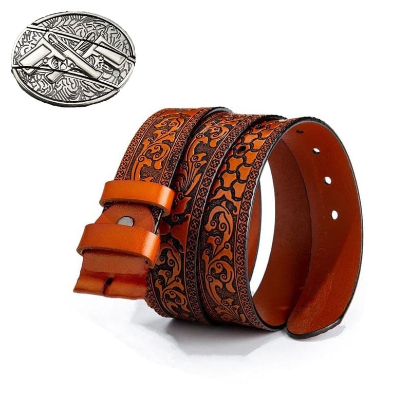 LAST DAY 50% OFF - Fashion Punk Men's Genuine Leather Belt