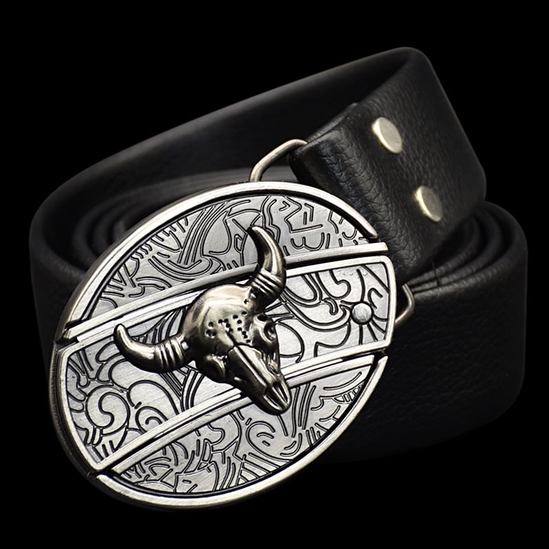 LAST DAY 50% OFF - Fashion Punk Men's Genuine Leather Belt